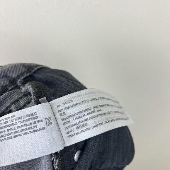 Abercrombie & Fitch Gray Wash Curve Love Low Rise Baggy Jeans Short - Picture 3 of 5